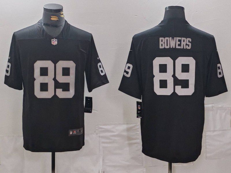 Men Oakland Raiders #89 Bowers Black 2024 Nike Vapor Limited NFL Jersey